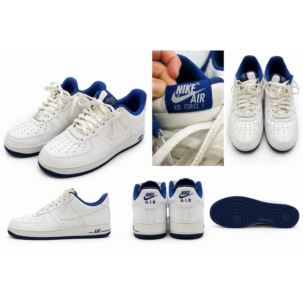 Nike Air Force 1 Low White Blue Youth Size 8Y Sneakers Shoes Unisex